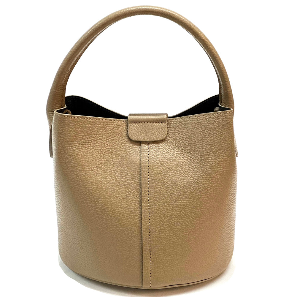 Grazia Leather Bucket Bag - Made In Italy