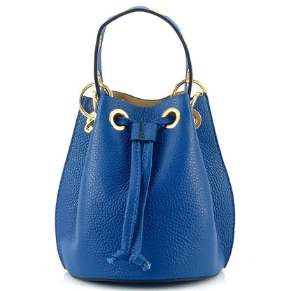Eileen leather bucket bag - Made In Italy