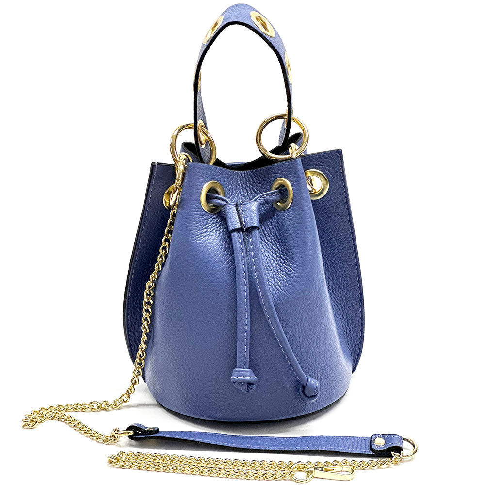 Eileen leather bucket bag - Made In Italy