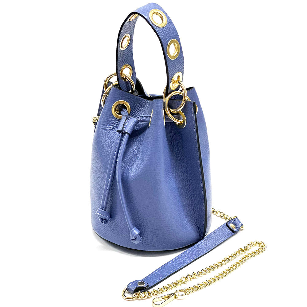 Eileen leather bucket bag - Made In Italy
