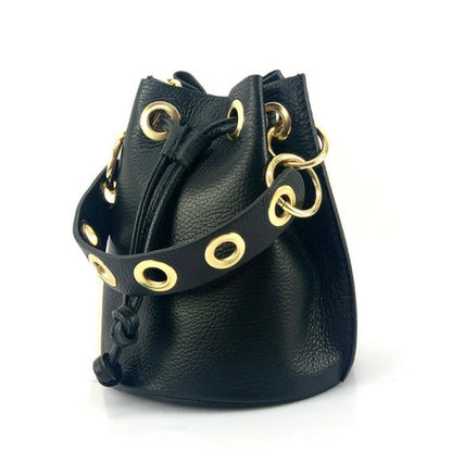 Eileen leather bucket bag - Made In Italy