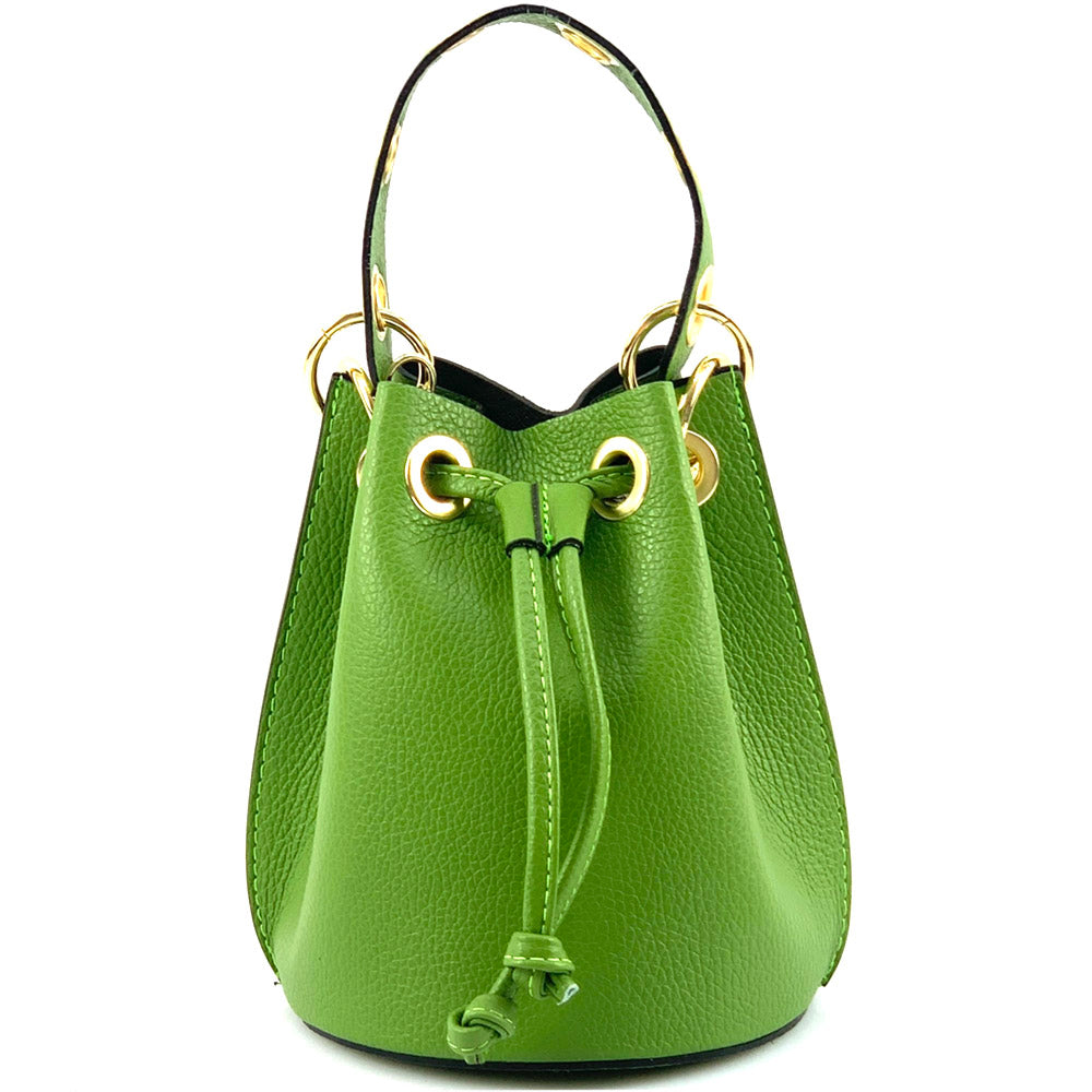 Eileen leather bucket bag - Made In Italy