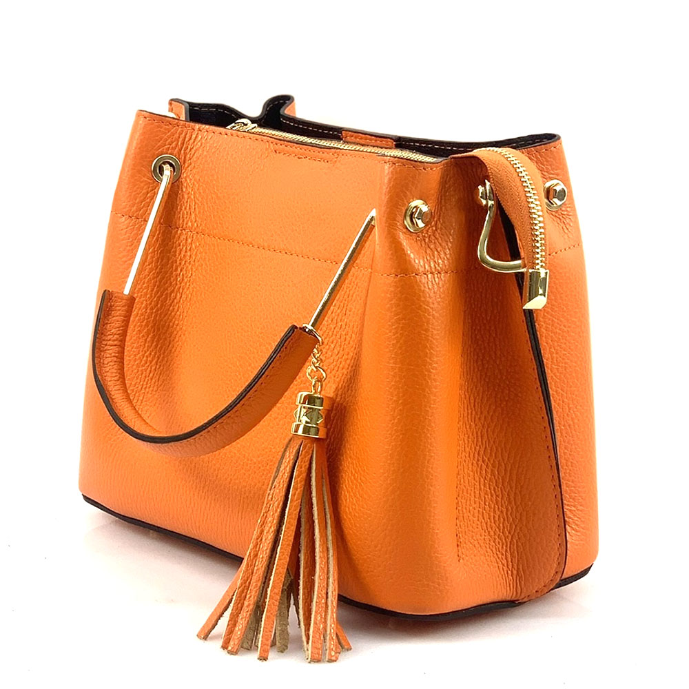 Lorena Leather Handbag - Made In Italy