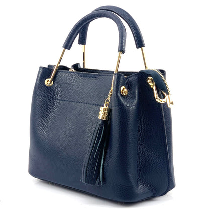 Lorena Leather Handbag - Made In Italy