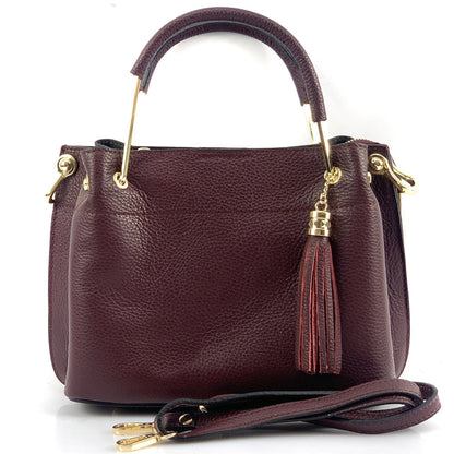 Lorena Leather Handbag - Made In Italy