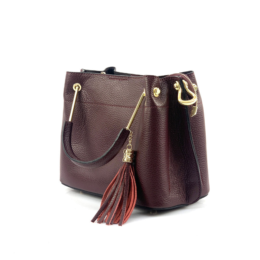Lorena Leather Handbag - Made In Italy