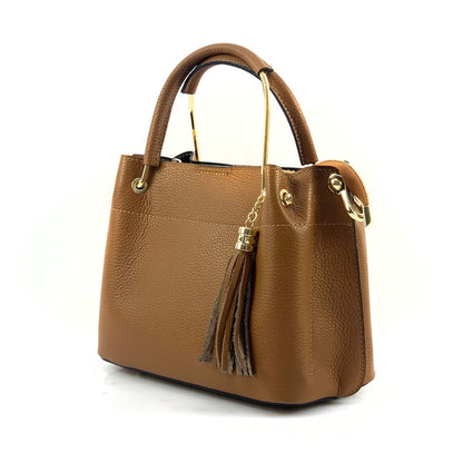 Lorena Leather Handbag - Made In Italy