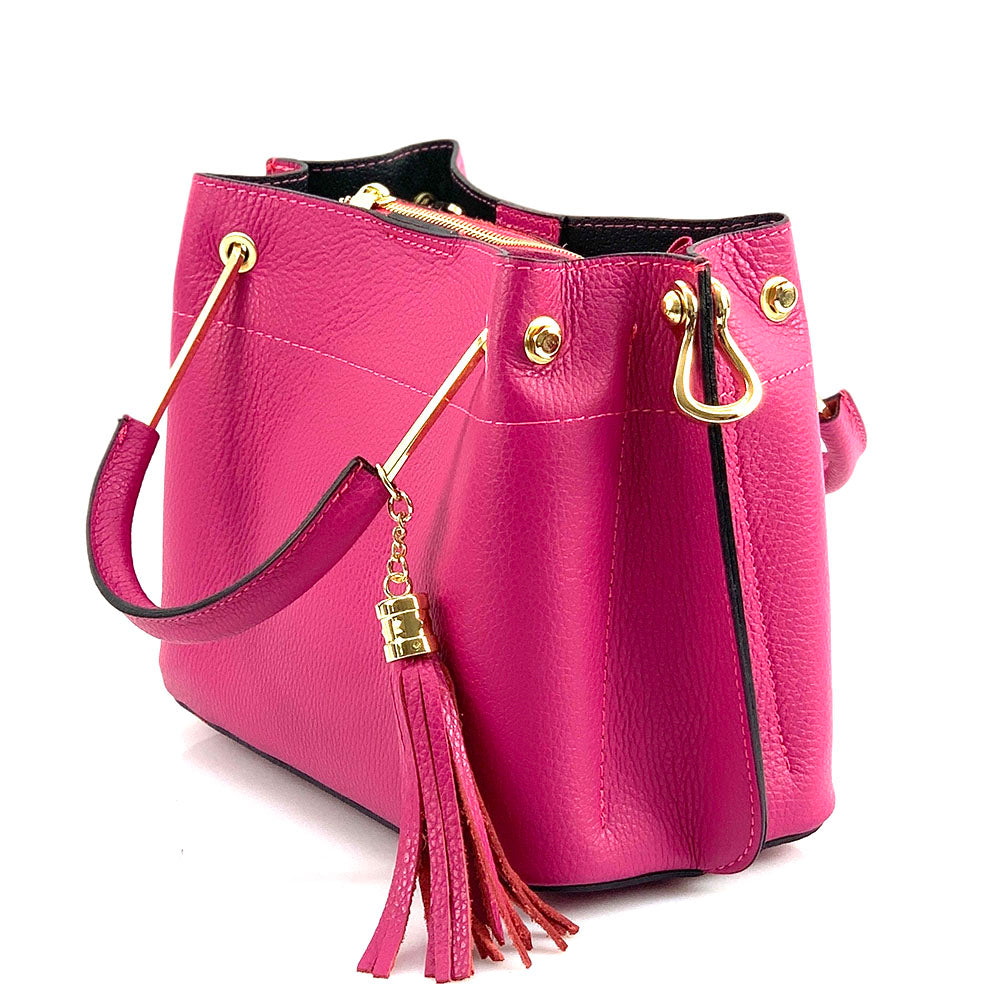 Lorena Leather Handbag - Made In Italy
