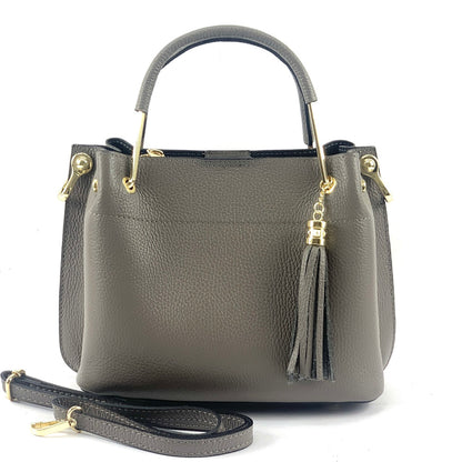 Lorena Leather Handbag - Made In Italy