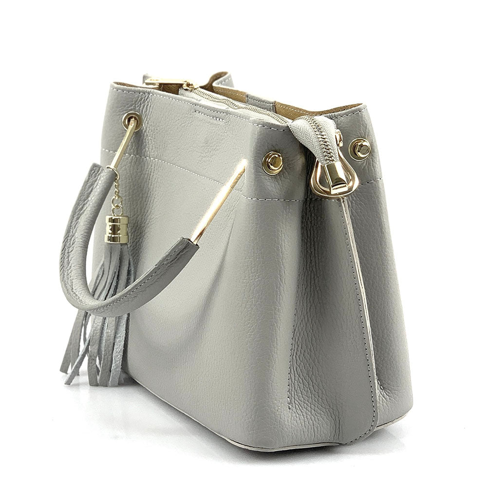 Lorena Leather Handbag - Made In Italy