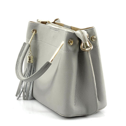 Lorena Leather Handbag - Made In Italy
