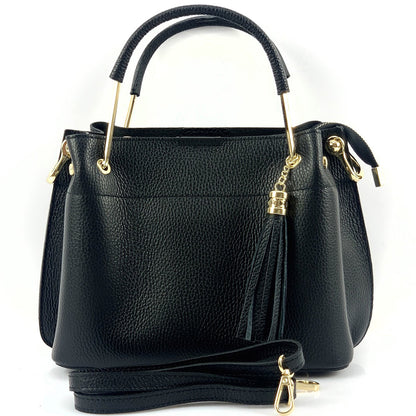Lorena Leather Handbag - Made In Italy