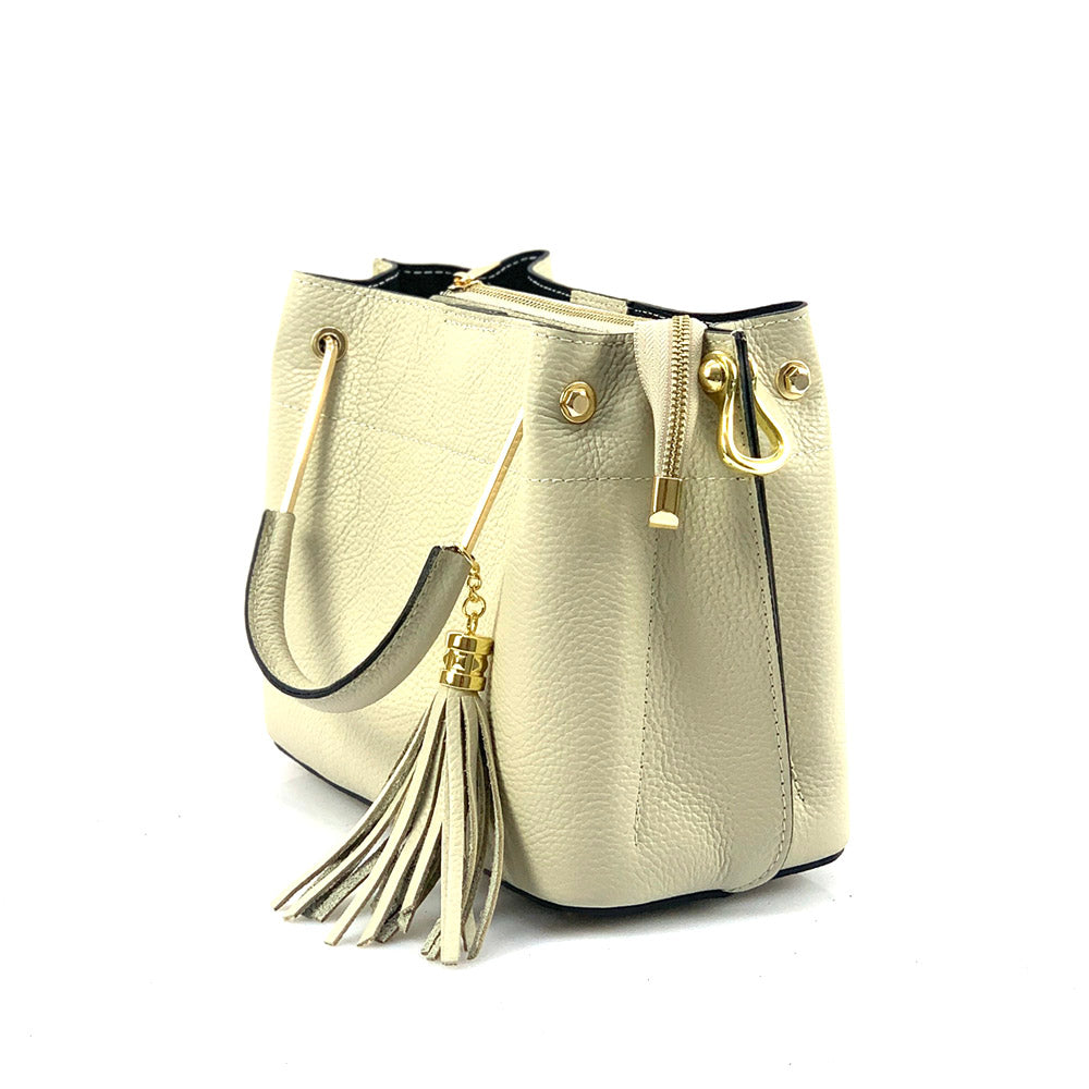 Lorena Leather Handbag - Made In Italy