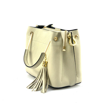 Lorena Leather Handbag - Made In Italy