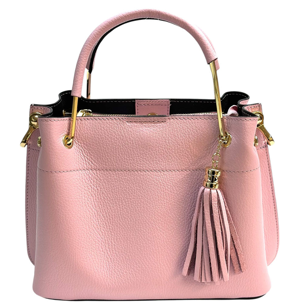 Lorena Leather Handbag - Made In Italy