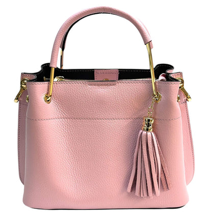 Lorena Leather Handbag - Made In Italy