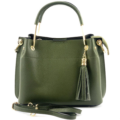 Lorena Leather Handbag - Made In Italy