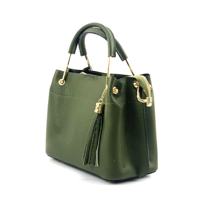 Lorena Leather Handbag - Made In Italy