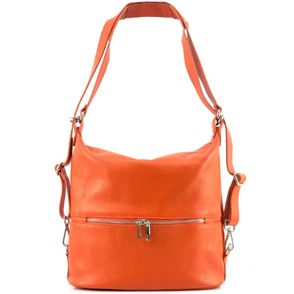 Bougainvillea leather backpack - Made In Italy