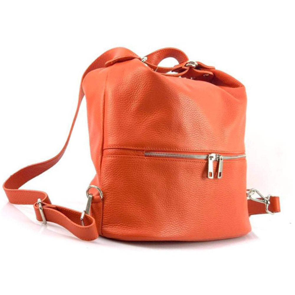 Bougainvillea leather backpack - Made In Italy