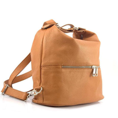 Bougainvillea leather backpack - Made In Italy