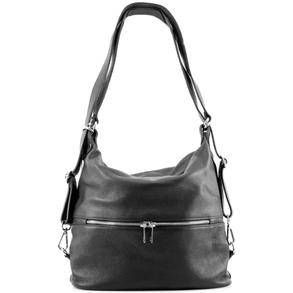 Bougainvillea leather backpack - Made In Italy