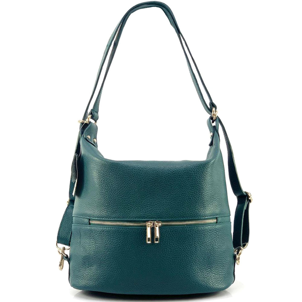 Bougainvillea leather backpack - Made In Italy