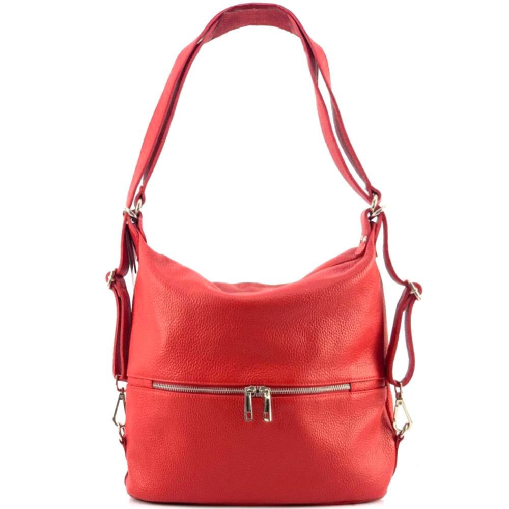 Bougainvillea leather backpack - Made In Italy