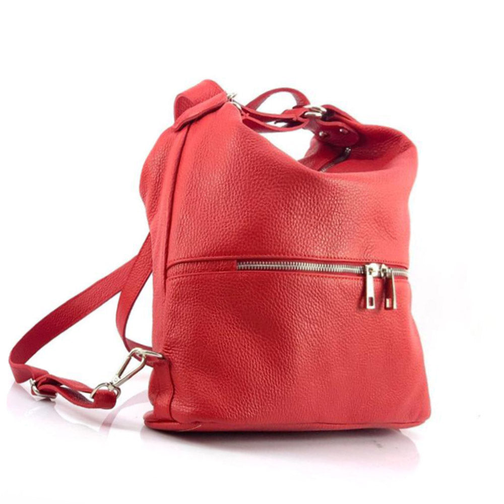 Bougainvillea leather backpack - Made In Italy