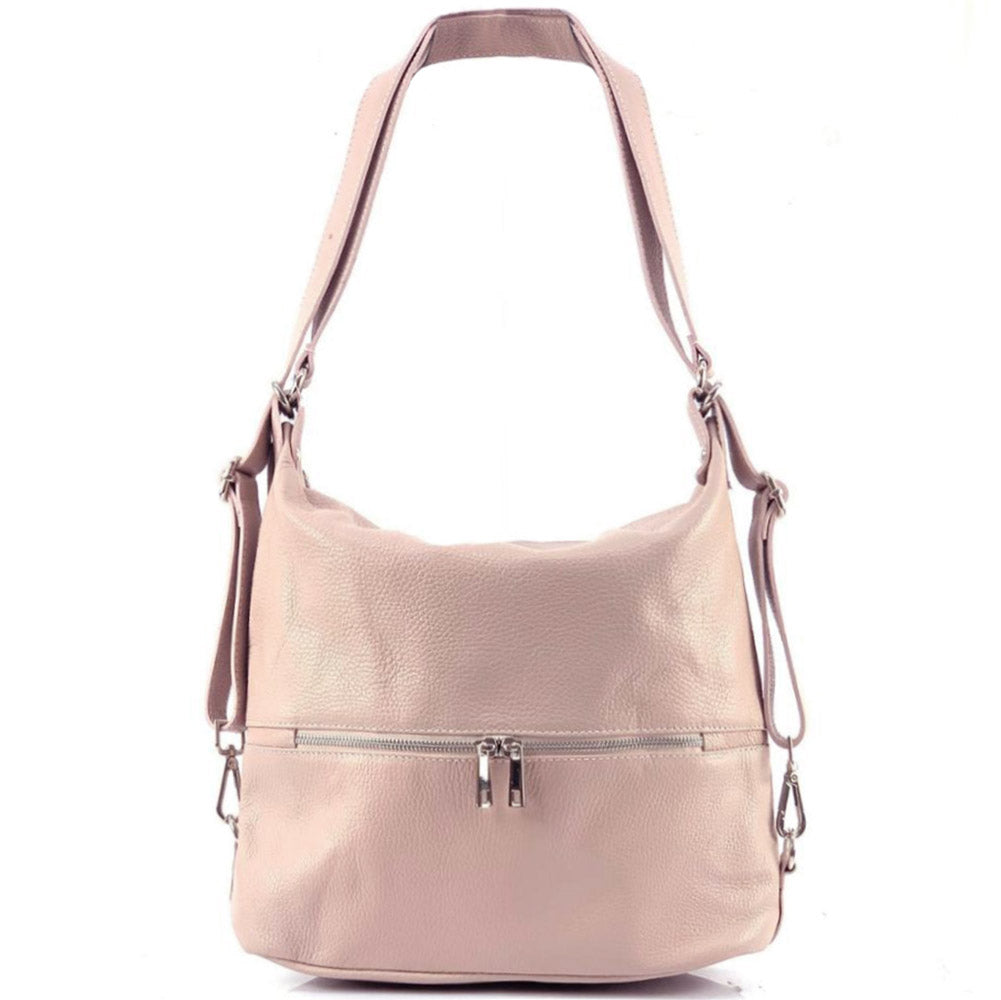 Bougainvillea leather backpack - Made In Italy