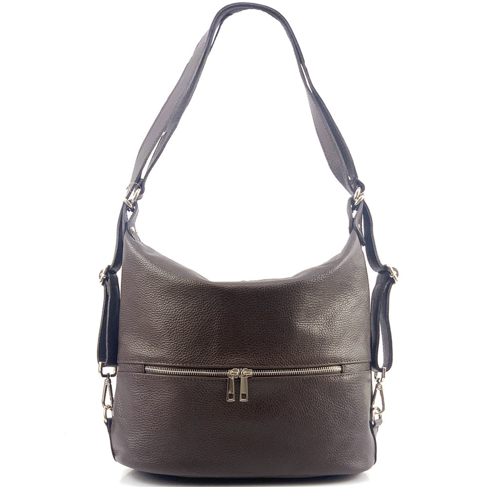 Bougainvillea leather backpack - Made In Italy