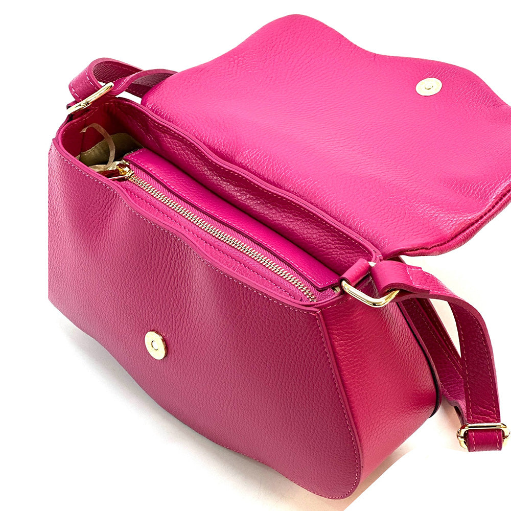 Maria Cross-Body Bag in Calfskin Leather - Made In Italy
