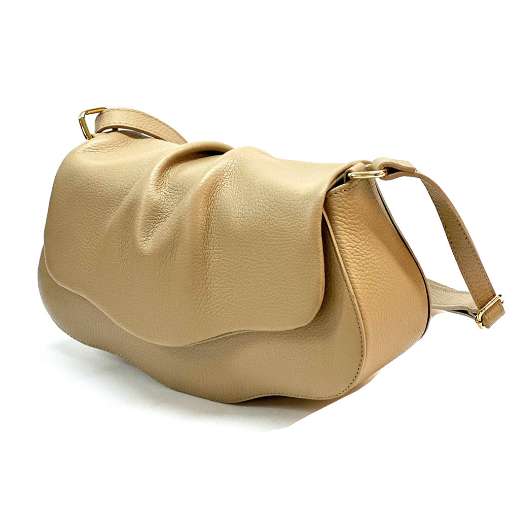 Maria Cross-Body Bag in Calfskin Leather - Made In Italy