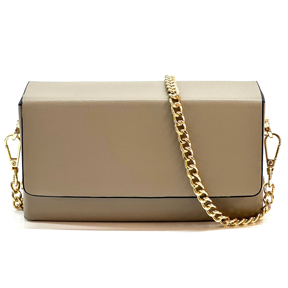 Evelysa Leather Mini Shoulder Bag - Made in Italy