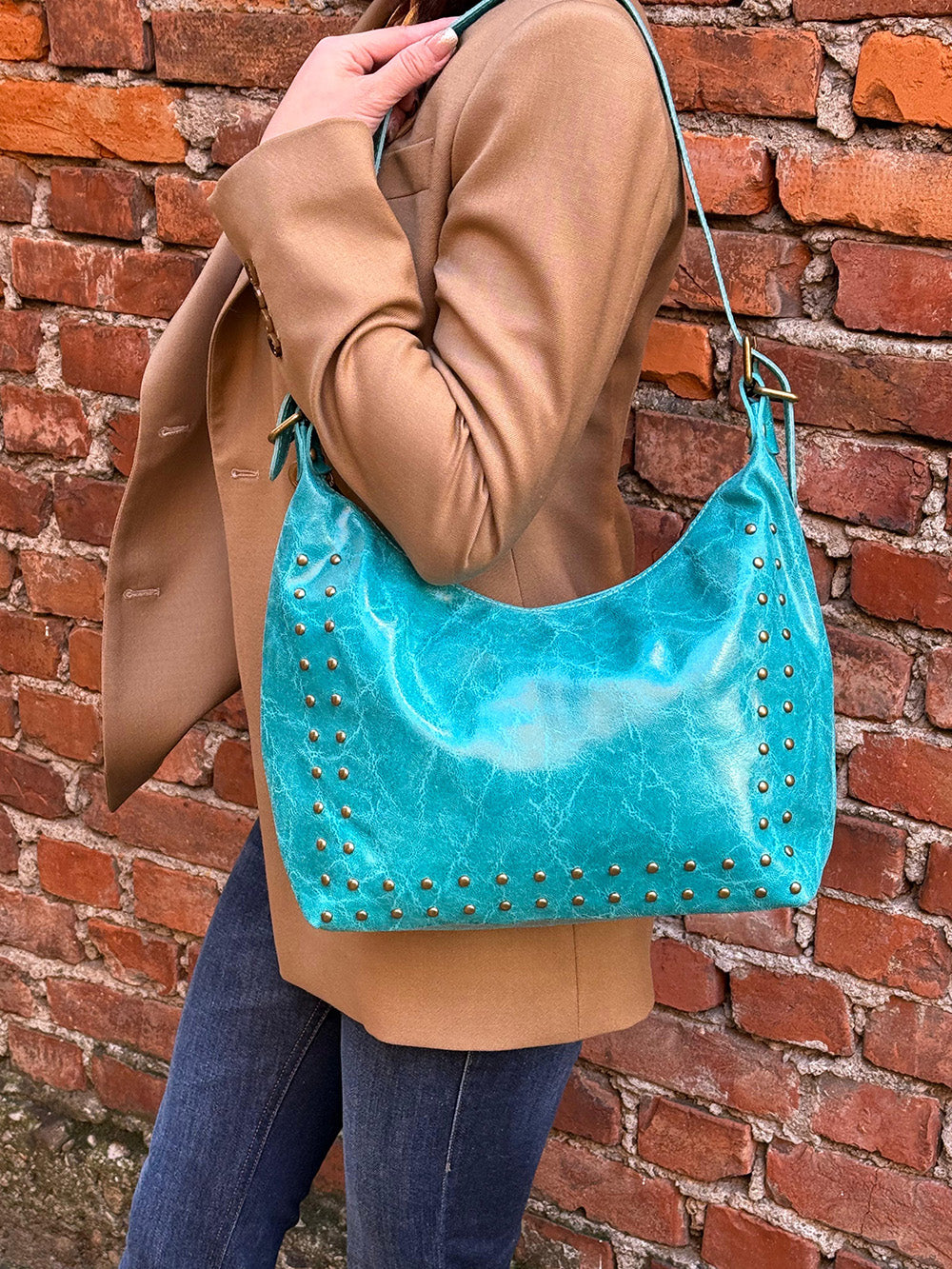 Riviera Leather Shoulder Bag - Made In Italy