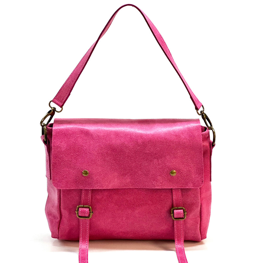 Violetta Italian Suede Messenger Bag - Made In Italy