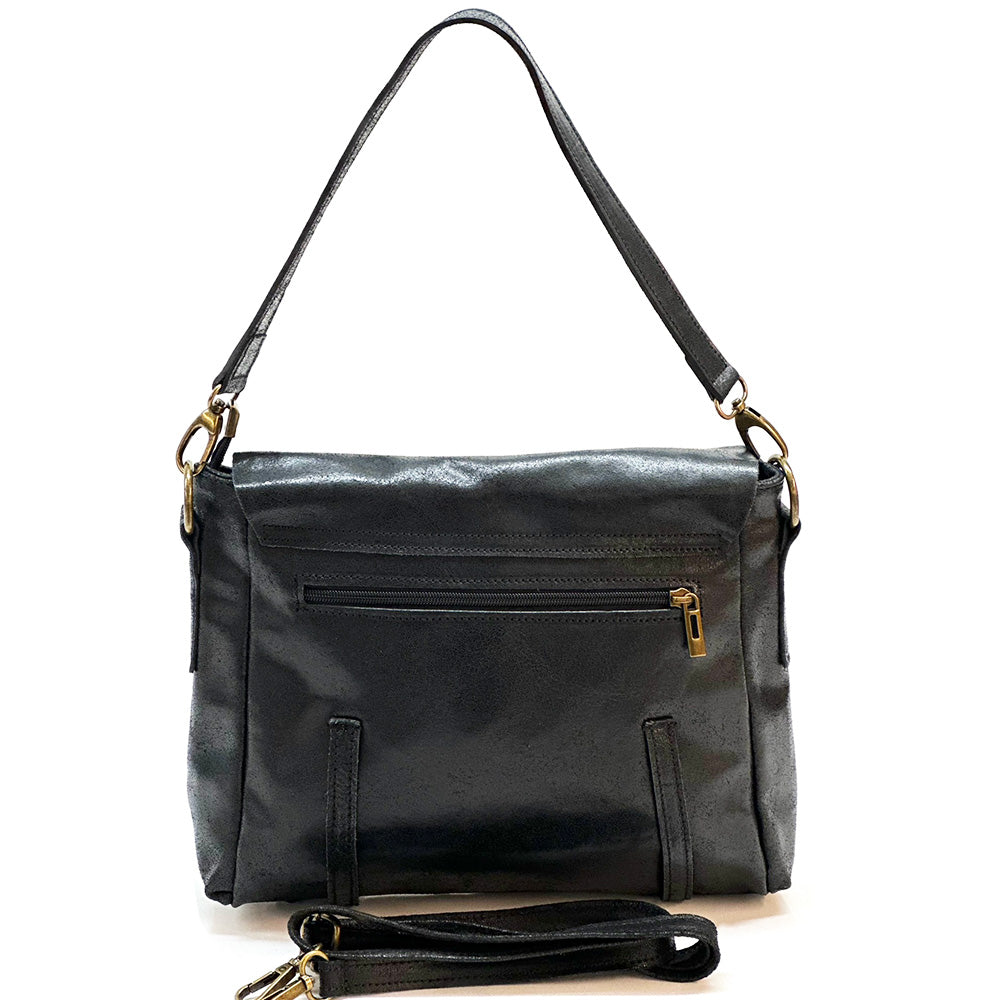 Violetta Italian Suede Messenger Bag - Made In Italy