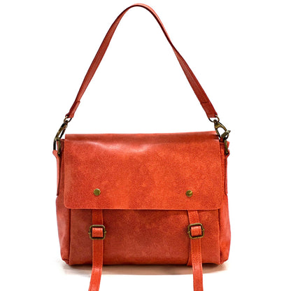 Violetta Italian Suede Messenger Bag - Made In Italy