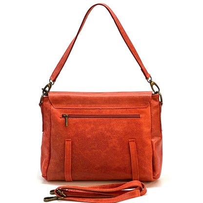 Violetta Italian Suede Messenger Bag - Made In Italy
