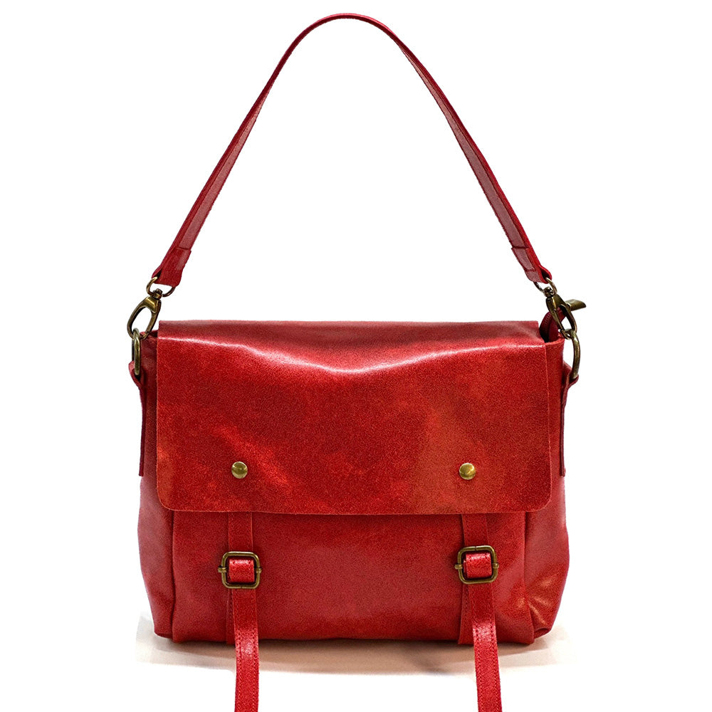Violetta Italian Suede Messenger Bag - Made In Italy