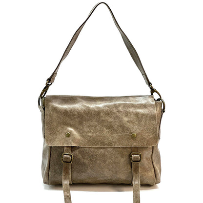 Violetta Italian Suede Messenger Bag - Made In Italy