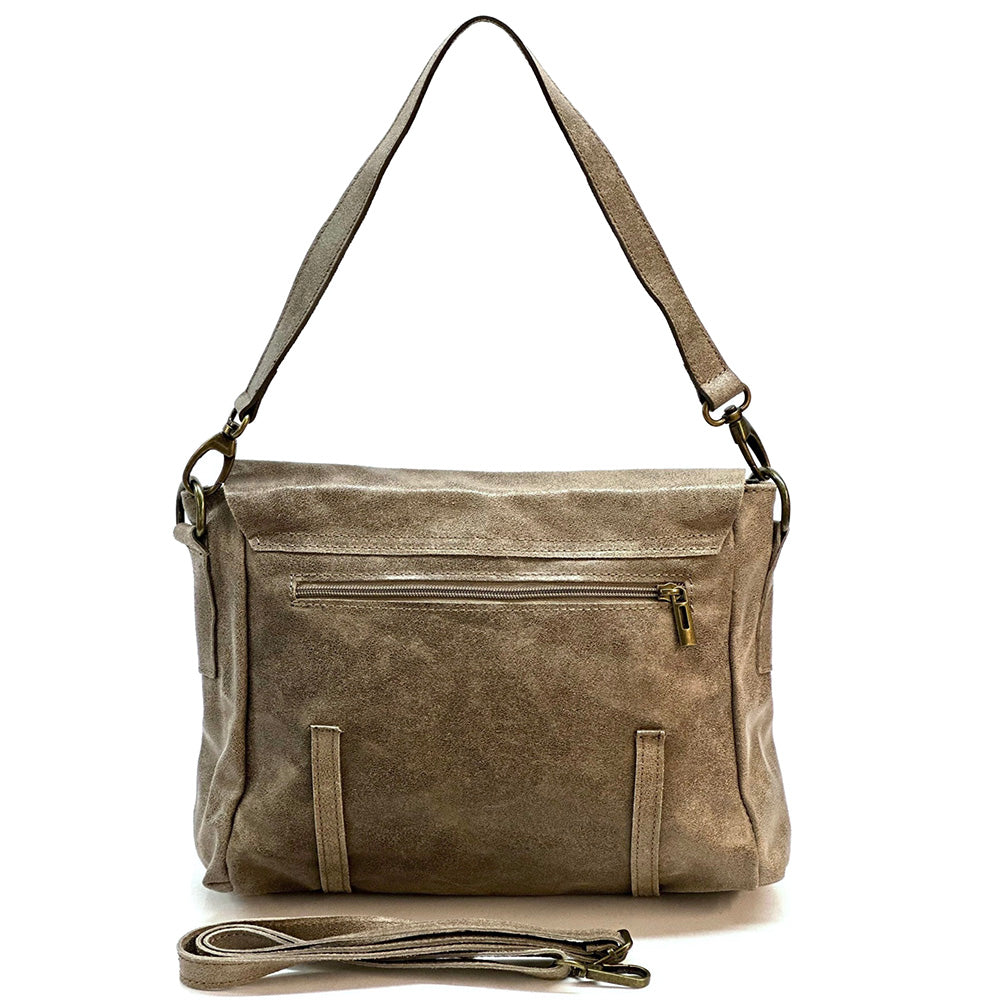 Violetta Italian Suede Messenger Bag - Made In Italy