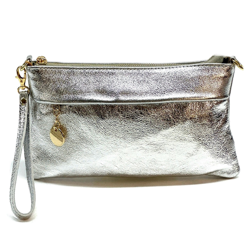Fiorina Leather Clutch Bag - Made In Italy