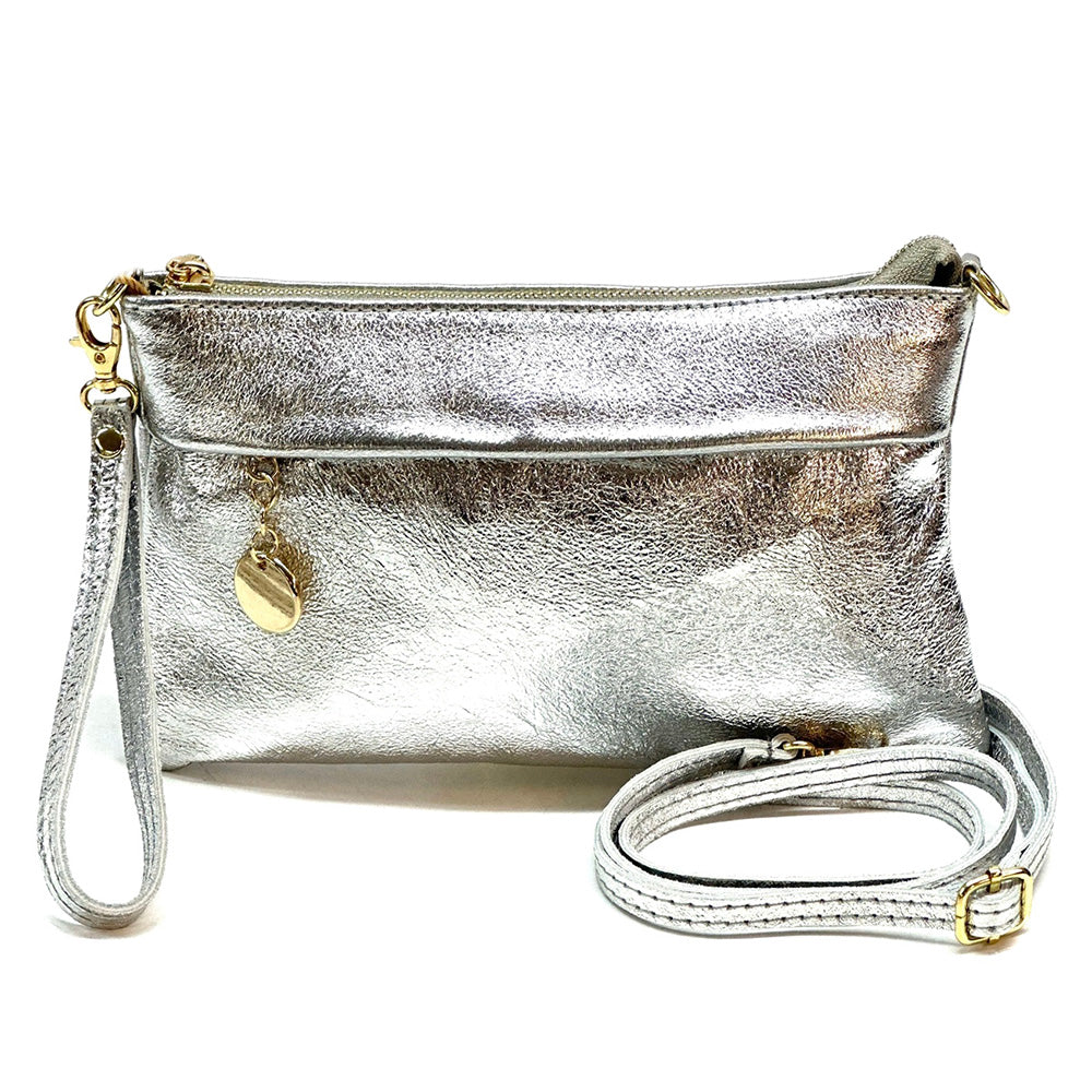 Fiorina Leather Clutch Bag - Made In Italy