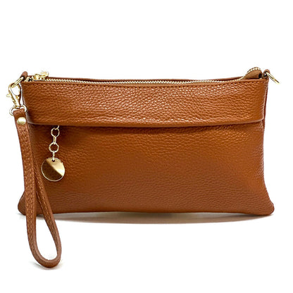 Fiorina Leather Clutch Bag - Made In Italy
