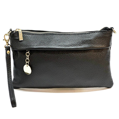 Fiorina Leather Clutch Bag - Made In Italy