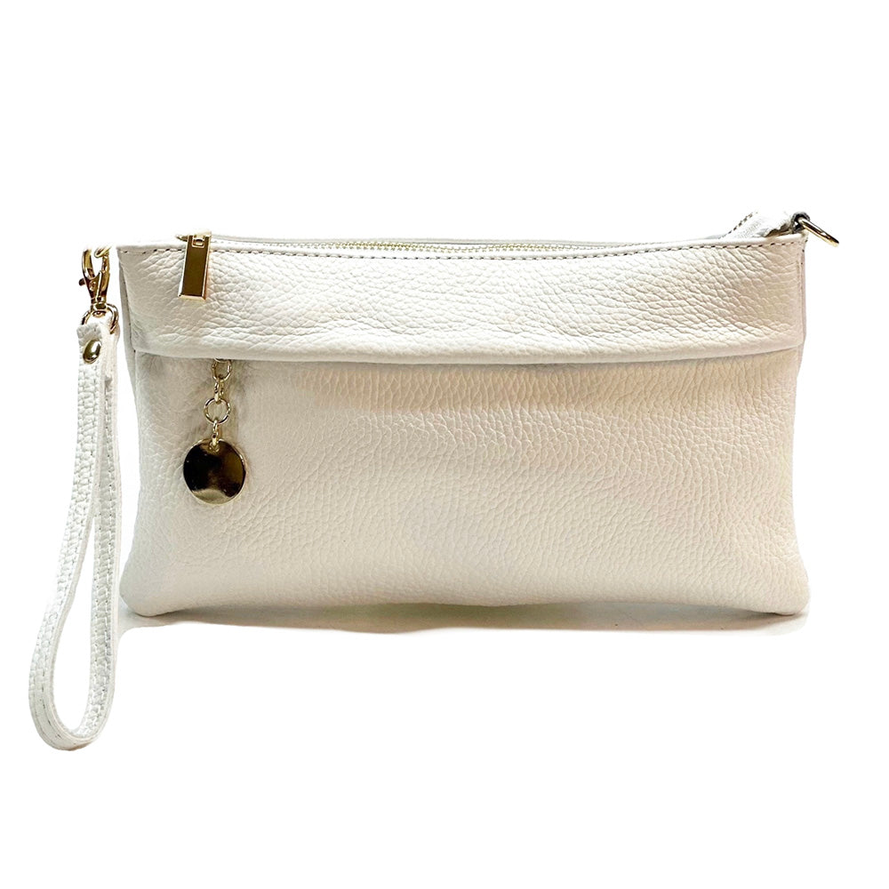 Fiorina Leather Clutch Bag - Made In Italy