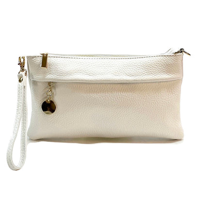 Fiorina Leather Clutch Bag - Made In Italy