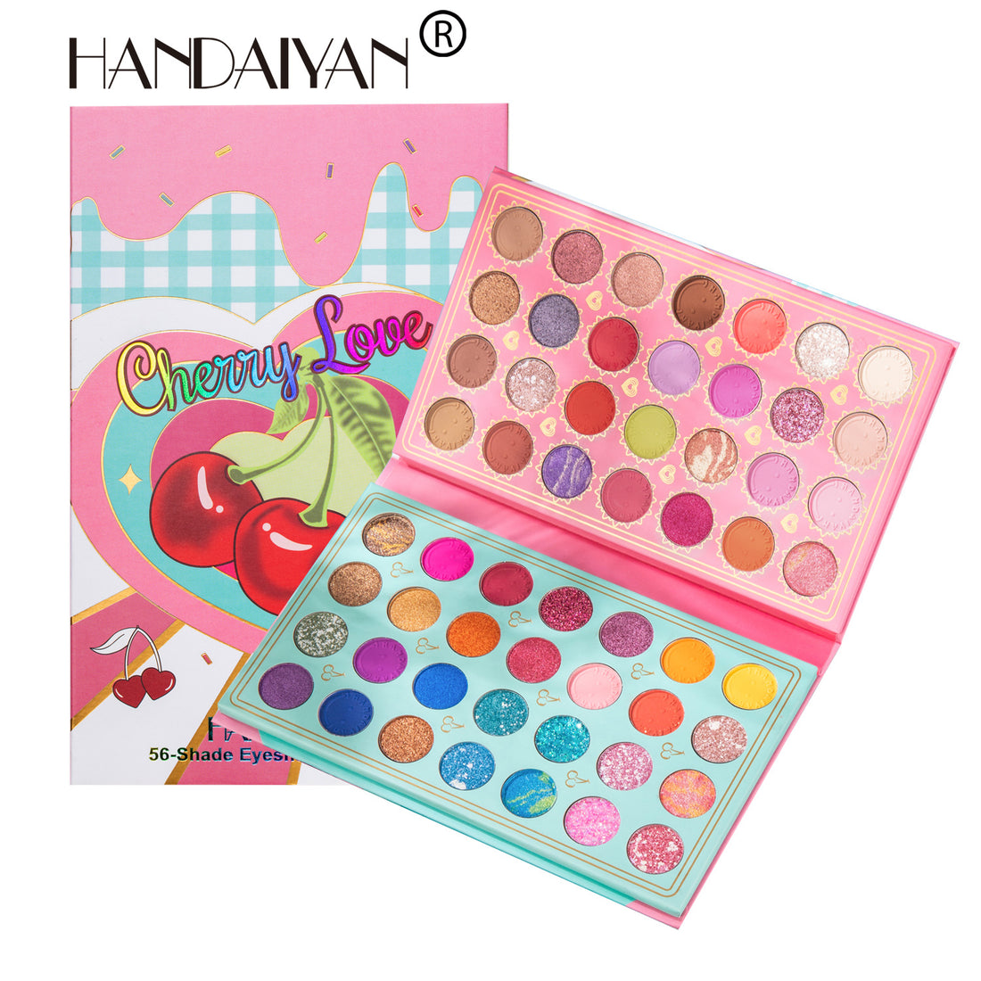 HANDAIYAN 56 Color Makeup Eyeshadow Palette Pearlescent Matte Sequins Eyeshadow Man Show Stage Makeup