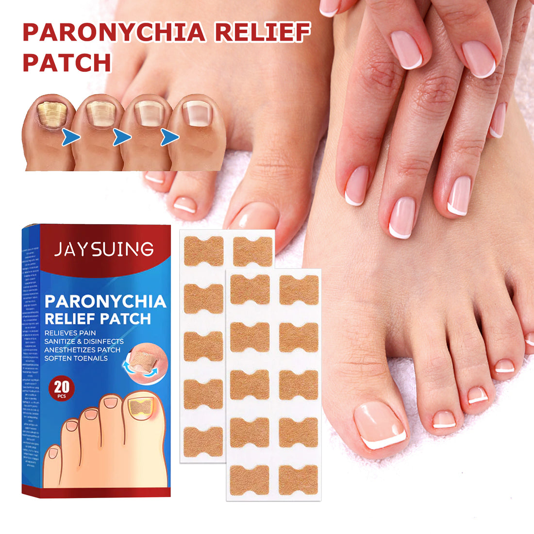 Nail Seam Care Patch, Repair Thickening Gray Nail Soft Nail Correction Nail Seam Patch